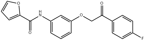 N-{3-[2-(4-fluorophenyl)-2-oxoethoxy]phenyl}-2-furamide Struktur