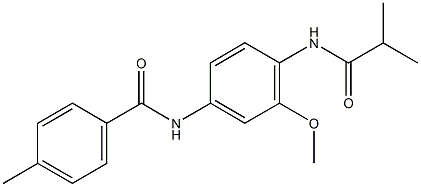 N-[4-(isobutyrylamino)-3-methoxyphenyl]-4-methylbenzamide Struktur