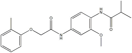 N-(2-methoxy-4-{[(2-methylphenoxy)acetyl]amino}phenyl)-2-methylpropanamide Struktur