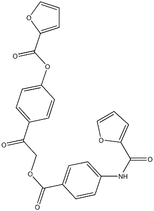 4-(2-{[4-(2-furoylamino)benzoyl]oxy}acetyl)phenyl 2-furoate Struktur