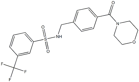 N-[4-(4-morpholinylcarbonyl)benzyl]-3-(trifluoromethyl)benzenesulfonamide Struktur