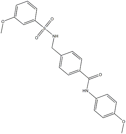 N-(4-methoxyphenyl)-4-({[(3-methoxyphenyl)sulfonyl]amino}methyl)benzamide Struktur