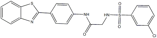 N-[4-(1,3-benzothiazol-2-yl)phenyl]-2-{[(3-chlorophenyl)sulfonyl]amino}acetamide Struktur