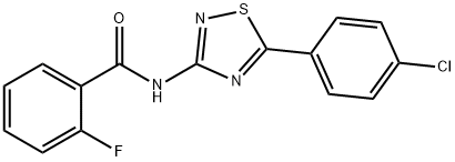 N-[5-(4-chlorophenyl)-1,2,4-thiadiazol-3-yl]-2-fluorobenzamide Struktur