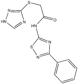 N-(3-phenyl-1,2,4-thiadiazol-5-yl)-2-(1H-1,2,4-triazol-3-ylsulfanyl)acetamide Struktur