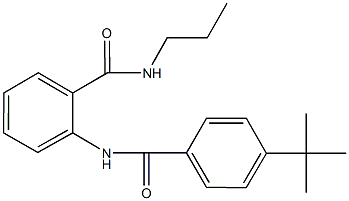 2-[(4-tert-butylbenzoyl)amino]-N-propylbenzamide Struktur