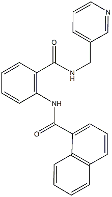 N-(2-{[(3-pyridinylmethyl)amino]carbonyl}phenyl)-1-naphthamide Struktur