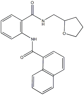 N-(2-{[(tetrahydro-2-furanylmethyl)amino]carbonyl}phenyl)-1-naphthamide Struktur