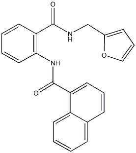 N-(2-{[(2-furylmethyl)amino]carbonyl}phenyl)-1-naphthamide Struktur