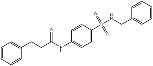 N-{4-[(benzylamino)sulfonyl]phenyl}-3-phenylpropanamide Struktur