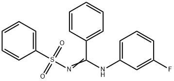 N-[[(3-fluorophenyl)imino](phenyl)methyl]benzenesulfonamide Struktur