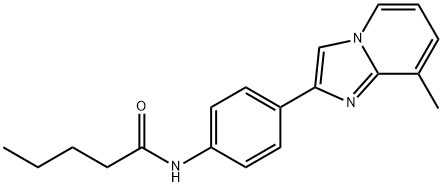 N-[4-(8-methylimidazo[1,2-a]pyridin-2-yl)phenyl]pentanamide Struktur