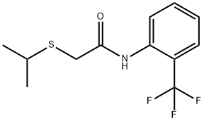 2-(isopropylsulfanyl)-N-[2-(trifluoromethyl)phenyl]acetamide Struktur