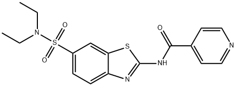 N-{6-[(diethylamino)sulfonyl]-1,3-benzothiazol-2-yl}isonicotinamide Struktur