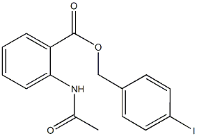 4-iodobenzyl 2-(acetylamino)benzoate Struktur