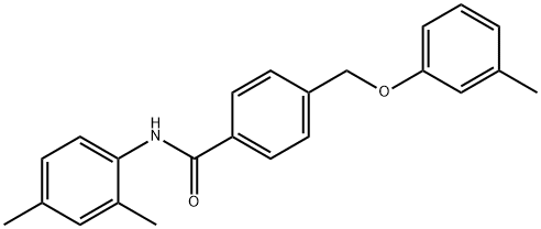 N-(2,4-dimethylphenyl)-4-[(3-methylphenoxy)methyl]benzamide Struktur