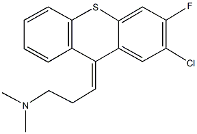 N-[3-(2-chloro-3-fluoro-9H-thioxanthen-9-ylidene)propyl]-N,N-dimethylamine Struktur