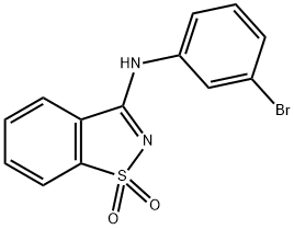 N-(3-bromophenyl)-N-(1,1-dioxido-1,2-benzisothiazol-3-yl)amine Struktur