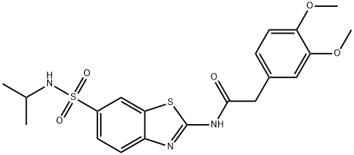 2-(3,4-dimethoxyphenyl)-N-{6-[(isopropylamino)sulfonyl]-1,3-benzothiazol-2-yl}acetamide Struktur