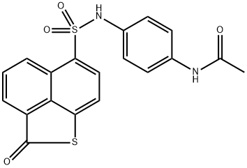 N-(4-{[(2-oxo-2H-naphtho[1,8-bc]thien-6-yl)sulfonyl]amino}phenyl)acetamide Struktur