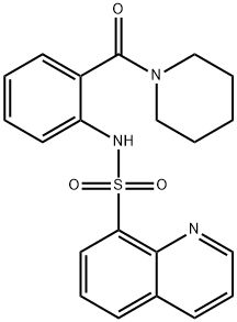 N-[2-(1-piperidinylcarbonyl)phenyl]-8-quinolinesulfonamide Struktur