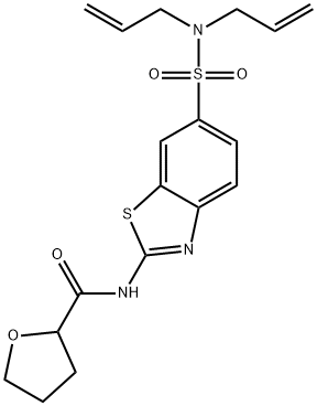 N-{6-[(diallylamino)sulfonyl]-1,3-benzothiazol-2-yl}tetrahydro-2-furancarboxamide Struktur