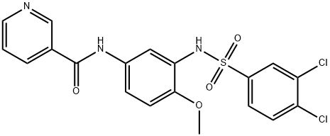 N-(3-{[(3,4-dichlorophenyl)sulfonyl]amino}-4-methoxyphenyl)nicotinamide Struktur