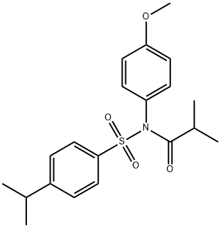 N-isobutyryl-4-isopropyl-N-(4-methoxyphenyl)benzenesulfonamide Struktur