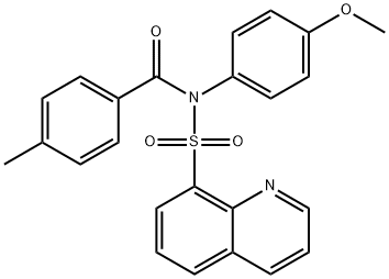 N-(4-methoxyphenyl)-N-(4-methylbenzoyl)-8-quinolinesulfonamide Struktur