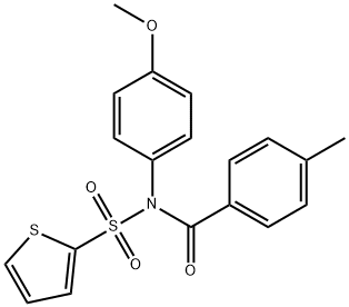 N-(4-methoxyphenyl)-N-(4-methylbenzoyl)-2-thiophenesulfonamide Struktur