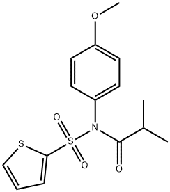 N-isobutyryl-N-(4-methoxyphenyl)-2-thiophenesulfonamide Struktur