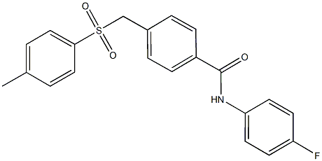 N-(4-fluorophenyl)-4-{[(4-methylphenyl)sulfonyl]methyl}benzamide Struktur