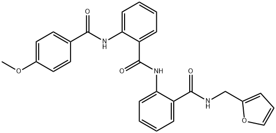 N-(2-{[(2-furylmethyl)amino]carbonyl}phenyl)-2-[(4-methoxybenzoyl)amino]benzamide Struktur