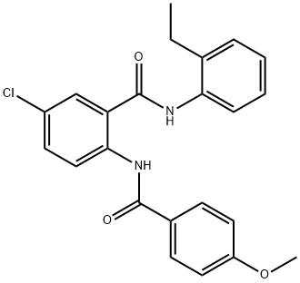 5-chloro-N-(2-ethylphenyl)-2-[(4-methoxybenzoyl)amino]benzamide Struktur