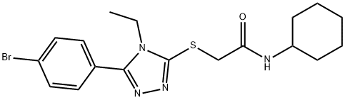 2-{[5-(4-bromophenyl)-4-ethyl-4H-1,2,4-triazol-3-yl]sulfanyl}-N-cyclohexylacetamide Struktur