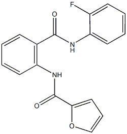 N-{2-[(2-fluoroanilino)carbonyl]phenyl}-2-furamide Struktur