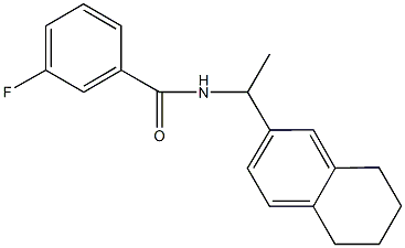 3-fluoro-N-[1-(5,6,7,8-tetrahydro-2-naphthalenyl)ethyl]benzamide Struktur