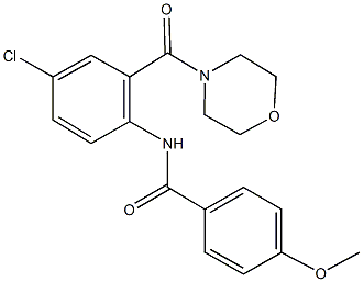 N-[4-chloro-2-(4-morpholinylcarbonyl)phenyl]-4-methoxybenzamide Struktur