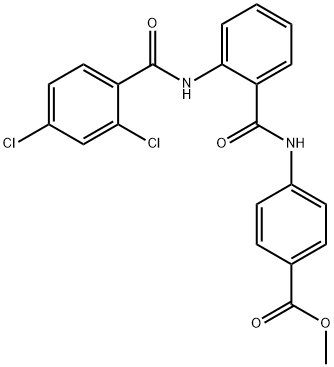 methyl 4-({2-[(2,4-dichlorobenzoyl)amino]benzoyl}amino)benzoate Struktur