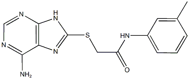 2-[(6-amino-9H-purin-8-yl)sulfanyl]-N-(3-methylphenyl)acetamide Struktur