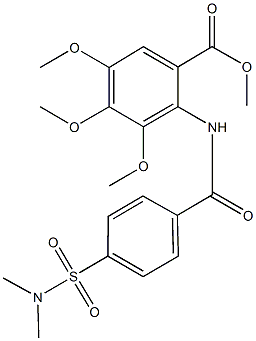 methyl 2-({4-[(dimethylamino)sulfonyl]benzoyl}amino)-3,4,5-trimethoxybenzoate Struktur