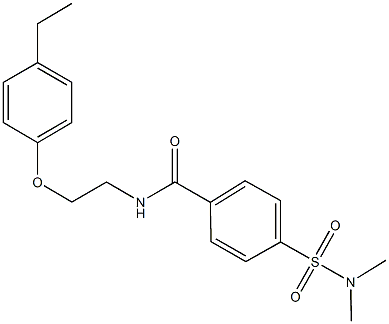 4-[(dimethylamino)sulfonyl]-N-[2-(4-ethylphenoxy)ethyl]benzamide Struktur