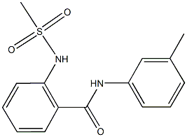 N-(3-methylphenyl)-2-[(methylsulfonyl)amino]benzamide Struktur