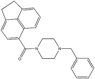 1-benzyl-4-(1,2-dihydro-5-acenaphthylenylcarbonyl)piperazine Struktur