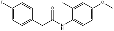 2-(4-fluorophenyl)-N-(4-methoxy-2-methylphenyl)acetamide Struktur