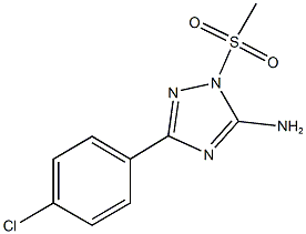 3-(4-chlorophenyl)-1-(methylsulfonyl)-1H-1,2,4-triazol-5-ylamine Struktur