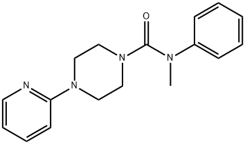 N-methyl-N-phenyl-4-(2-pyridinyl)-1-piperazinecarboxamide Struktur