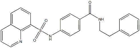 N-(2-phenylethyl)-4-[(8-quinolinylsulfonyl)amino]benzamide Struktur