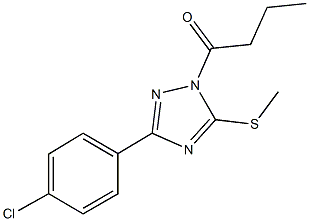 1-butyryl-3-(4-chlorophenyl)-5-(methylsulfanyl)-1H-1,2,4-triazole Struktur