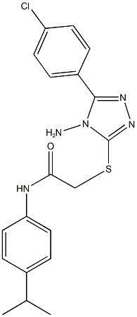 2-{[4-amino-5-(4-chlorophenyl)-4H-1,2,4-triazol-3-yl]sulfanyl}-N-(4-isopropylphenyl)acetamide Struktur